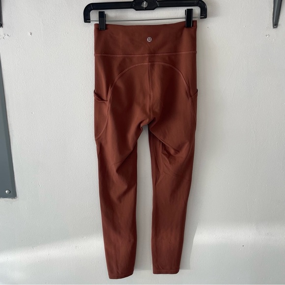 Lululemon Invigorate High-Rise Tight 25" Leggings Dark Terracotta 37626 - Picture 3 of 14